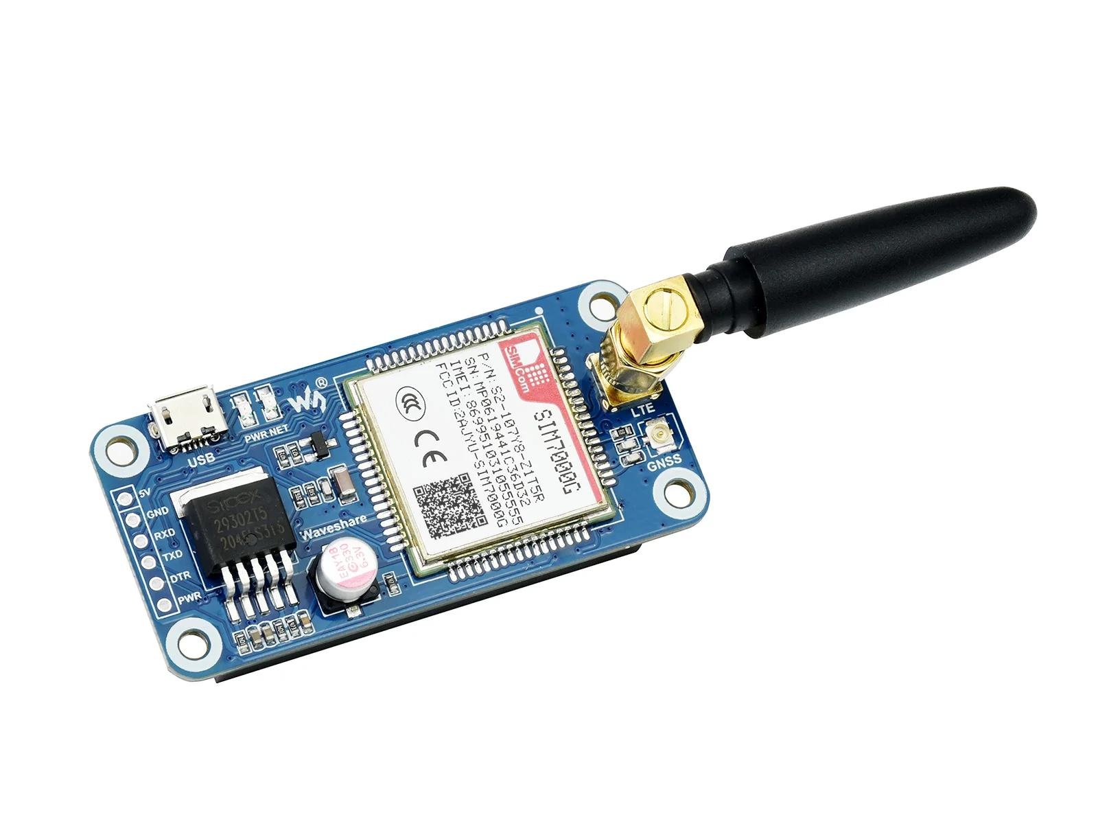 󽺺 , GNSS, ۷ι   SIM7000G NB-IoT / Cat-M / EDGE / GPRS HAT